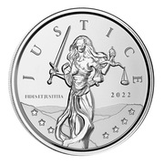 2022 - Gibraltar: Lady Justice 1 uncja srebra