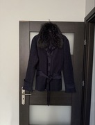 Kurtka damska pikowana z futerkiem granatowa rozmiar 44