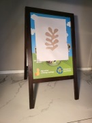 Potykacz Drewniany Drewno Dwustronny Reklamowy Nowy