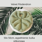 Velvet Filodendron Siedzisko/Legowisko Szałwia