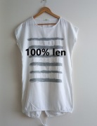 New Collection letnia sukienka tunika lniana z lnu L