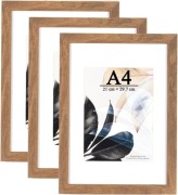 Ramki do zdjęć 21x30 cm Rama do zdjęć A4, kolor drewna, pleksi 3szt