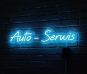 NEON AUTO SERWIS SZYLD LED REKLAMA SAMOCHÓD MECHANIK TEKST NA ZAMÓWIENIE 