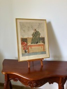 Litografia Carl Larsson Farfar och Esbjörn 1902 Szwecja Retro obraz
