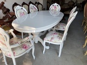 Rozkladany Wloski Stol i 6 krzesel  Shabby  Chic