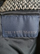 Ekskluzywny Płaszcz Trussardi unikalny wzór 50% wełna rozmiar. 52