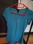 Turkusowa koszulka H&M, roz. 36