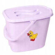 Wiaderko wiadro kosz na pieluchy wodę pojemnik z pokrywką