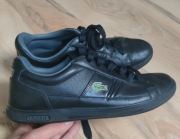 Lacoste Europa 40,5 41 męskie czarne skóra sneakersy 