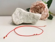 Bransoletka szczęścia czerwona ochronna wiązana talizman kabała amulet 