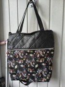 polski handmade torebka na ramię torba perełki moniki shopper zamek