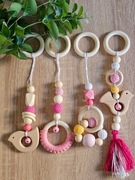 Zawieszki sensoryczne do pałąka / maty - drewniane | Montessori