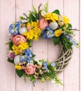 Wianek wielkanocny wiosenny 