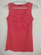 Czerwona bluzeczka na ramiączkach z falbankami