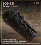 Karwasz skórzany vintage - do łucznictwa, cosplayu i na LARP, kolor czarny