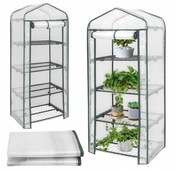 MINI SZKLARNIA FOLIA BALKONOWA 4 Półki 160x70x50cm Rozsadnik UV-4 Sadzonki
