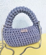 Torebka koszykowa crochet na łańcuszku, ręcznie robiona 