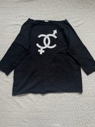 Czarna bluzka Luise bawełna luźny krój