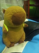 MASKOTKA KAPIBARA Z PLECAKIEM ŻÓŁWIEM DUŻY PLUSZAK PODUSZKA 2W1 45 CM XL