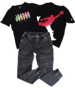 REPORTER YOUNG jeansy + 2 T-shirt JORDAN koszulki zestaw 170 176