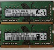 2szt Pamięci RAM SK Hynix DDR4 SO-DIMM 8GB 2666MHz HMA81GS6JJR8N