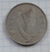 #644 Irlandia 1 floren 1955  Rzadsza 