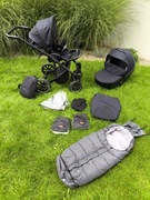 Anex M Type 2w1 OKAZJA głęboko - spacerowy INK czarny zestaw wózek