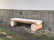 Ławka drewniana, ogniskowa, ogrodowa z bali bez oparcia 210cm