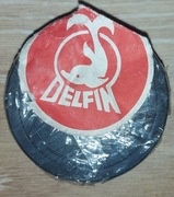 Taśma barwiąca DELFIN maszyny do pisania  PRL 13mm SKOLWIN czarno-czerwona 