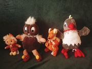 Piaskowy dziadek lisek pani sroka pitti maskotki PRL vintage 