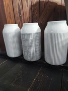 Ceramiczne wazony biało czarne duże