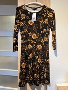 Sukienka Dorothy Perkinks 36 S czarno brązowa NOWA wiskoza