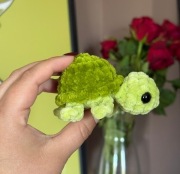 Zielony Mini Żółwik | Maskotka Pluszak na szydełku Ręcznie robiona