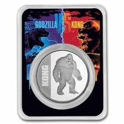 Srebrna moneta Niue $2 Godzilla vs. Kong - Kong 2021 1 oz BU