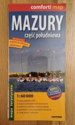 Mazury część południowa mapa turystyczna 