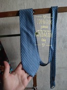 Niebieski krawat jedwabny 