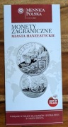folder Mennica Polska monety zagraniczne miasta hanzeatyckie
