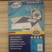 Etykiety Avery Economy Europe 100 ELA026 uniwersalne białe 210x148mm