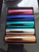 Folia transferowa paznokci hybryda manicure złota