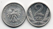 PRL MONETY 2 ZŁOTE 1989