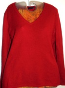 Darling.  Czerwony kaszmirowy sweter  40/42