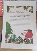 List do Mikołaja Papeteria Ozdobna A4, 1 sztuka. Śliczna, Nowa