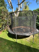 DUŻA TRAMPOLINA OGRODOWA DLA DZIECI Z SIATKĄ 12FT