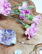 Bransoletka ametystowe wybrzeże z kamieni naturalnych 