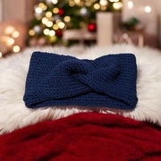 Ręcznie robiona opaska na głowę 100% MERINO Miękka, ciepła,