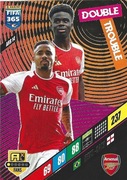 PANINI FIFA 365 2024 DOUBLE TROUBLE SAKA JESUS ARSENAL ARS 14