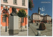 Grodków - Rynek - Pomnik Józef Elsner - Pocztówka