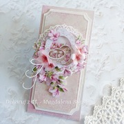 Kartka, ręcznie robiona, Ślub, Rocznica