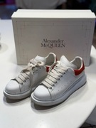 Sneakers Alexander McQueen rozmiar 39 białe z czerwoną końcówką skóra 