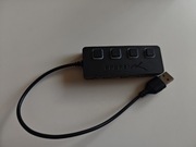 Sabrent Koncentrator Usb 2.0 z 4 Portami Czarny